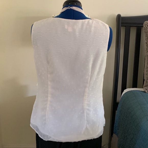 MERONA Ivory Sparkle Glitter Gathered Dressy Shell - Picture 3 of 5